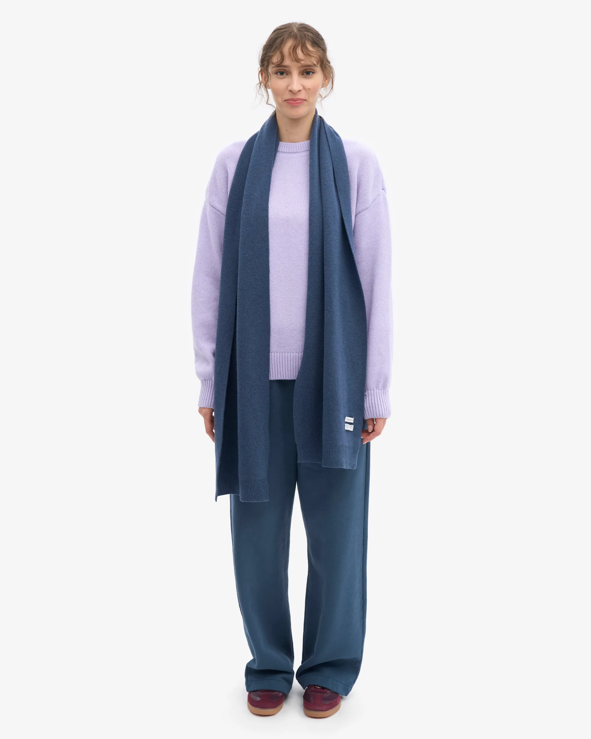 Merino Wool Scarf - Petrol Blue