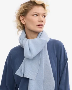 Merino Wool Scarf - Polar Blue