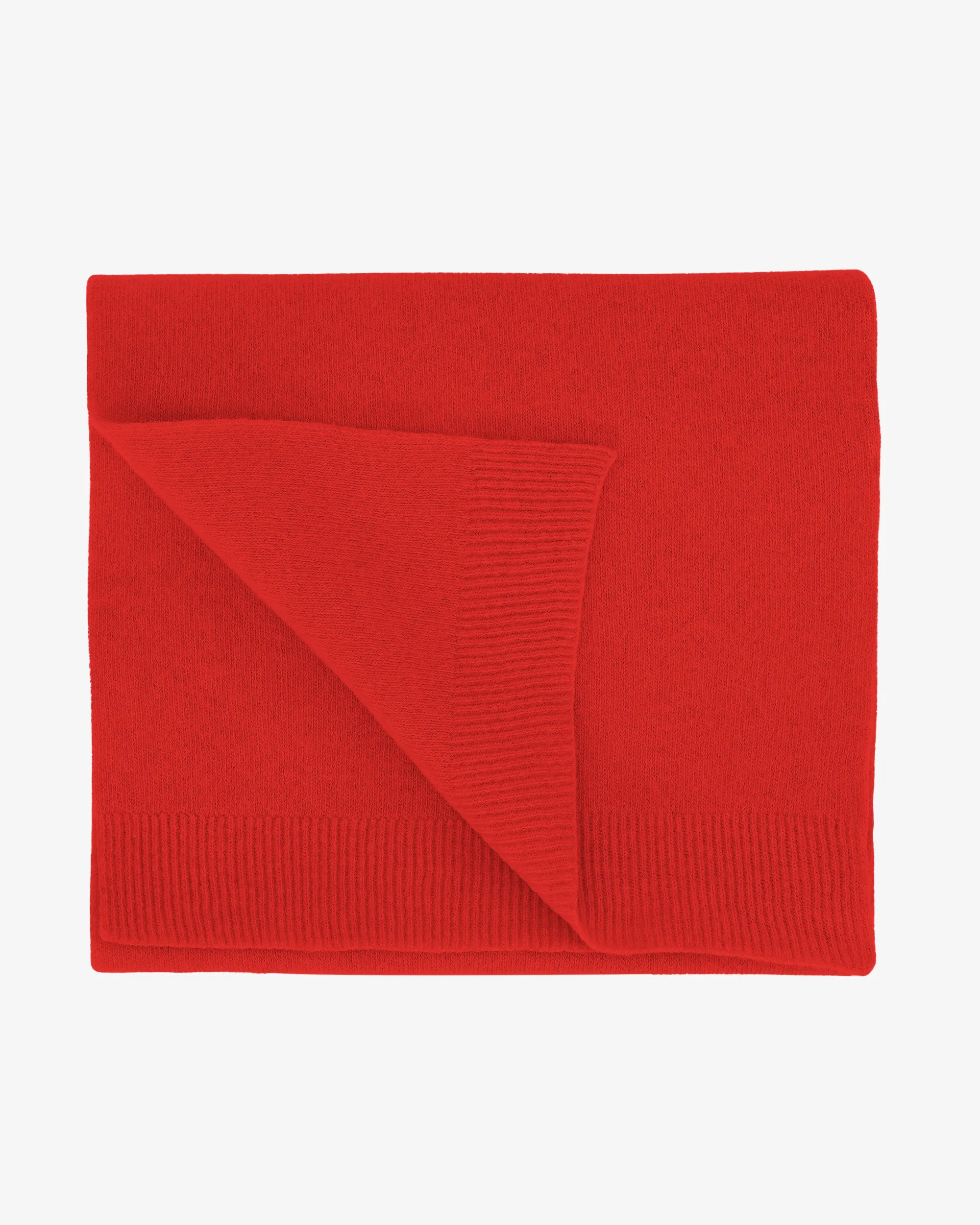 Merino Wool Scarf - Red Tangerine