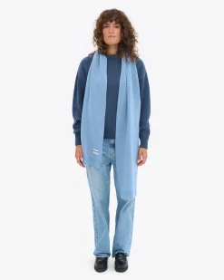 Merino Wool Scarf - Seaside Blue