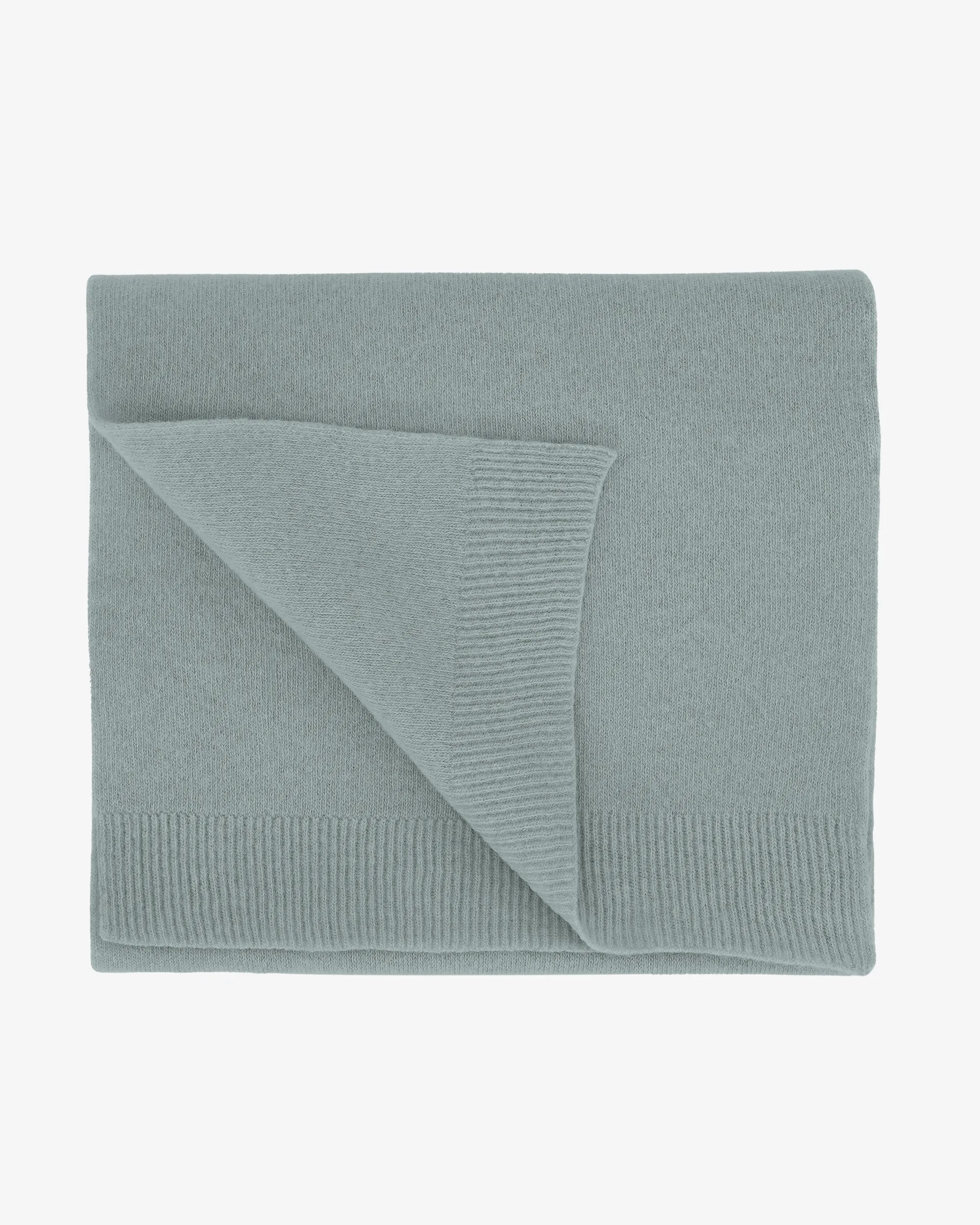 Merino Wool Scarf - Steel Blue