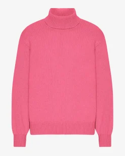 Merino Wool Turtleneck - Bubblegum Pink