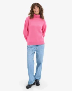 Merino Wool Turtleneck - Bubblegum Pink