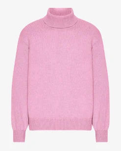 Merino Wool Turtleneck - Cherry Blossom