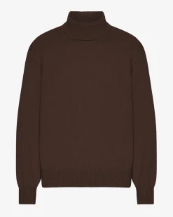 Merino Wool Turtleneck - Coffee Brown