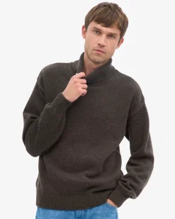 Merino Wool Turtleneck - Coffee Brown