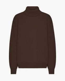 Merino Wool Turtleneck - Coffee Brown