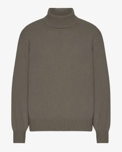 Merino Wool Turtleneck - Dusty Olive