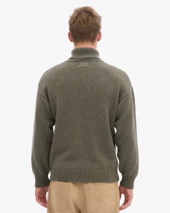 Merino Wool Turtleneck - Dusty Olive