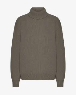 Merino Wool Turtleneck - Dusty Olive