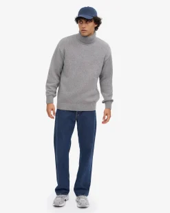 Merino Wool Turtleneck - Emerald Green