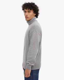 Merino Wool Turtleneck - Emerald Green
