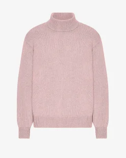 Merino Wool Turtleneck - Faded Pink