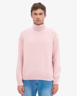 Merino Wool Turtleneck - Faded Pink