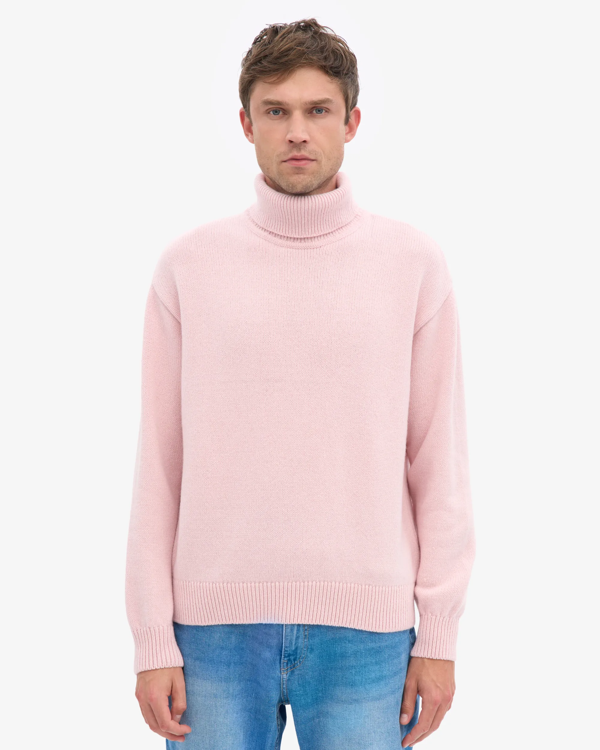 Merino Wool Turtleneck - Faded Pink