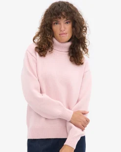 Merino Wool Turtleneck - Faded Pink