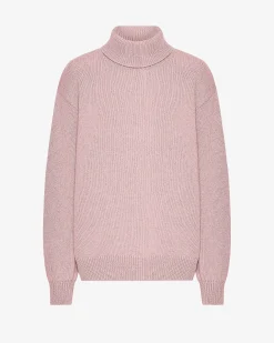 Merino Wool Turtleneck - Faded Pink