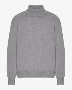 Merino Wool Turtleneck - Heather Grey