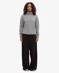 Merino Wool Turtleneck - Heather Grey