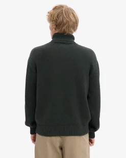 Merino Wool Turtleneck - Hunter Green