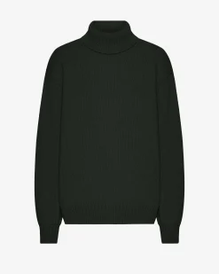 Merino Wool Turtleneck - Hunter Green