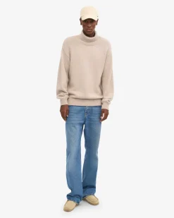 Merino Wool Turtleneck - Ivory White