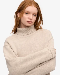 Merino Wool Turtleneck - Ivory White