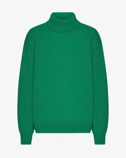 Merino Wool Turtleneck - Kelly Green