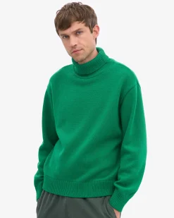 Merino Wool Turtleneck - Kelly Green