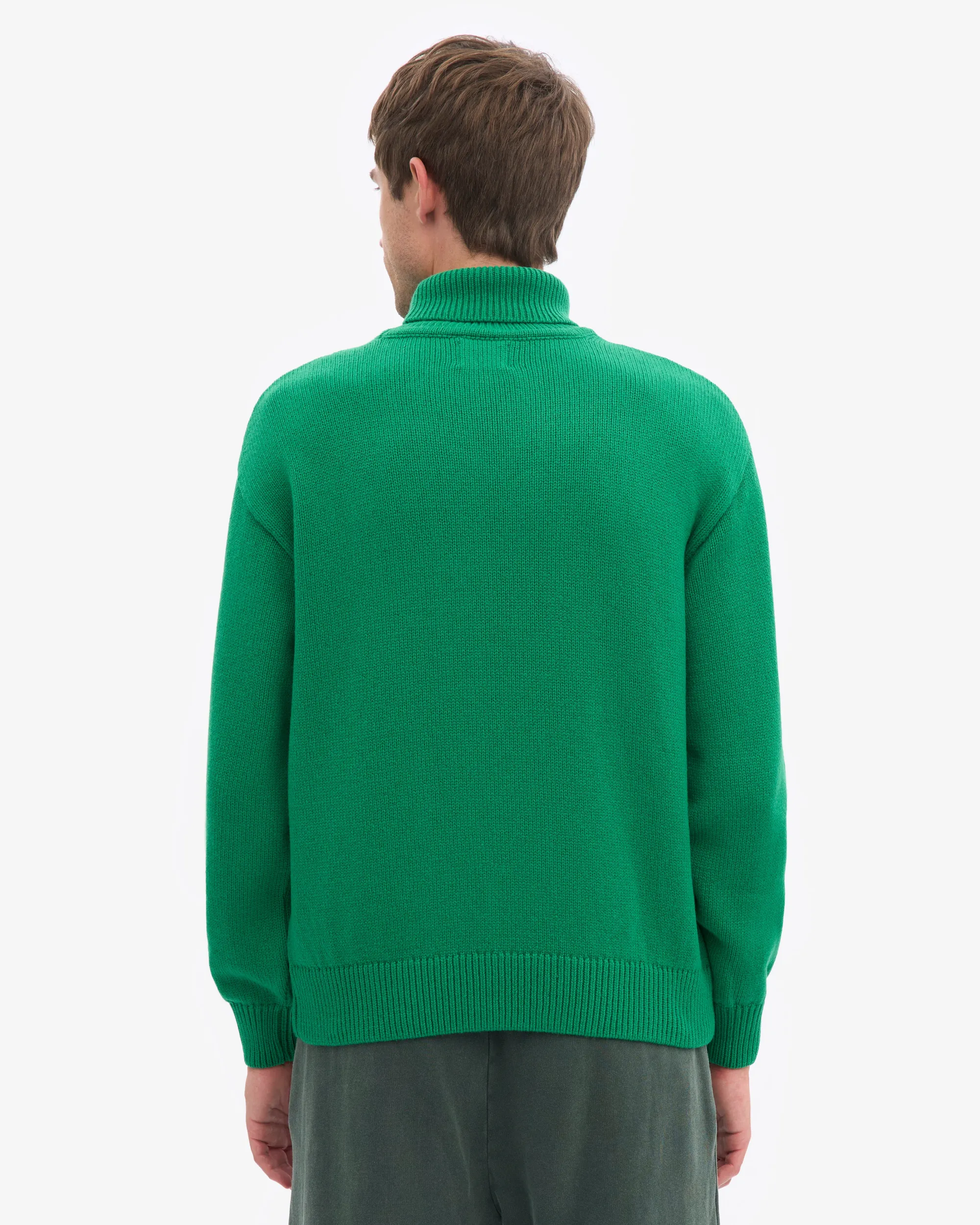 Merino Wool Turtleneck - Kelly Green