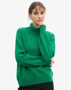 Merino Wool Turtleneck - Kelly Green