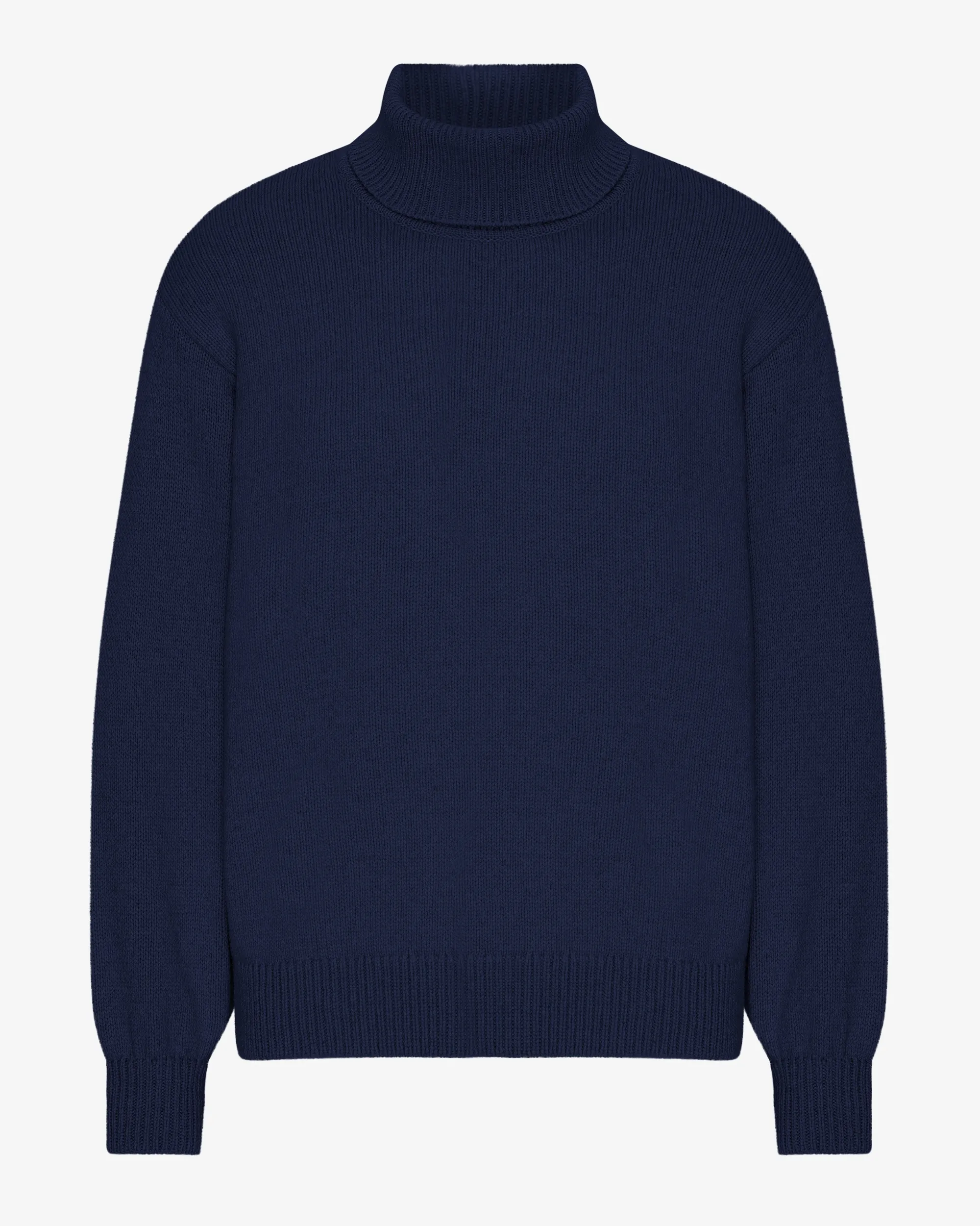 Merino Wool Turtleneck - Marine Blue