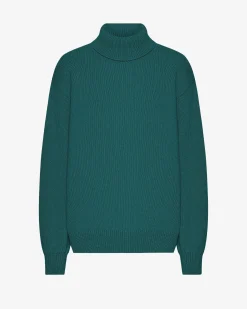 Merino Wool Turtleneck - Ocean Green