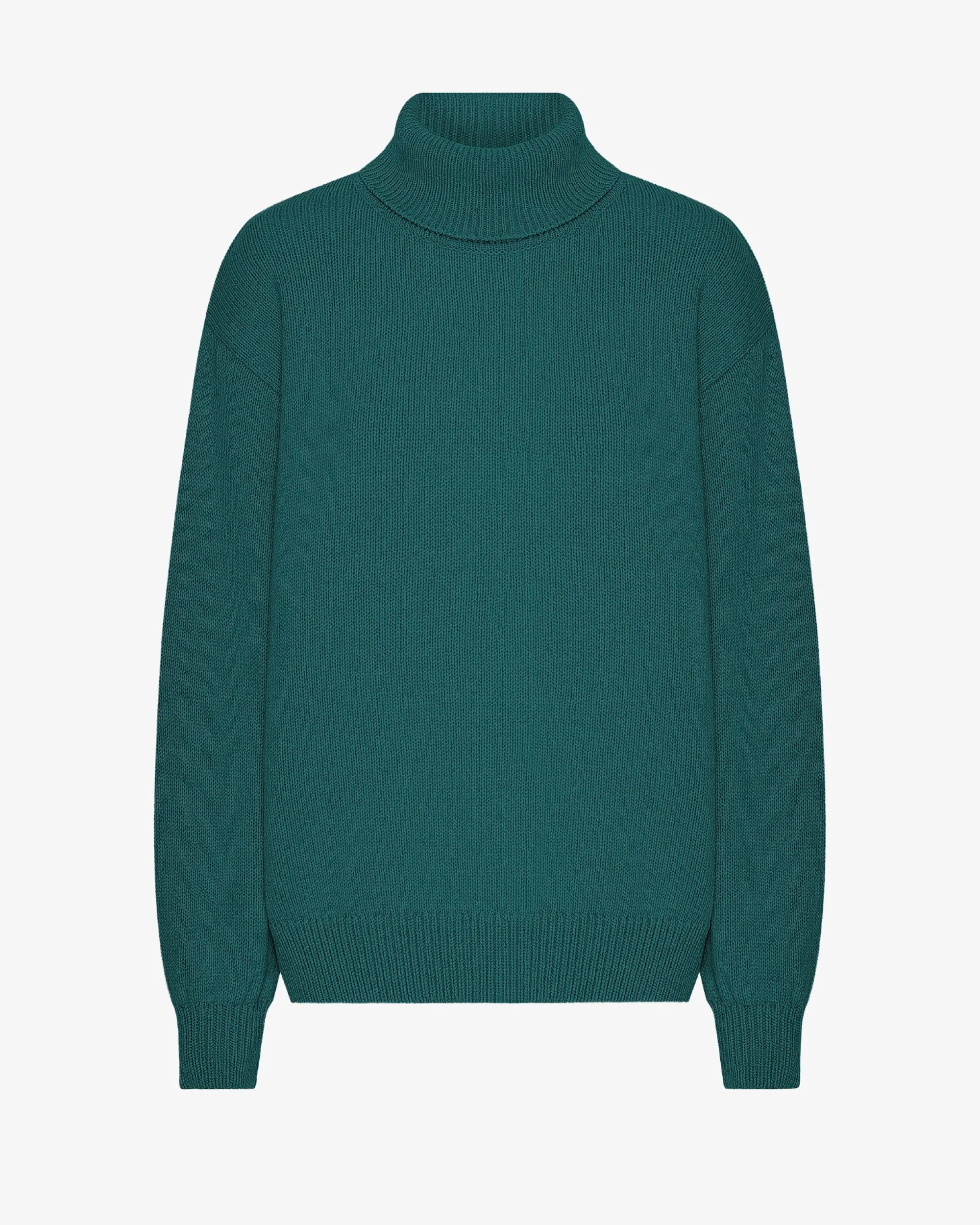 Merino Wool Turtleneck - Ocean Green