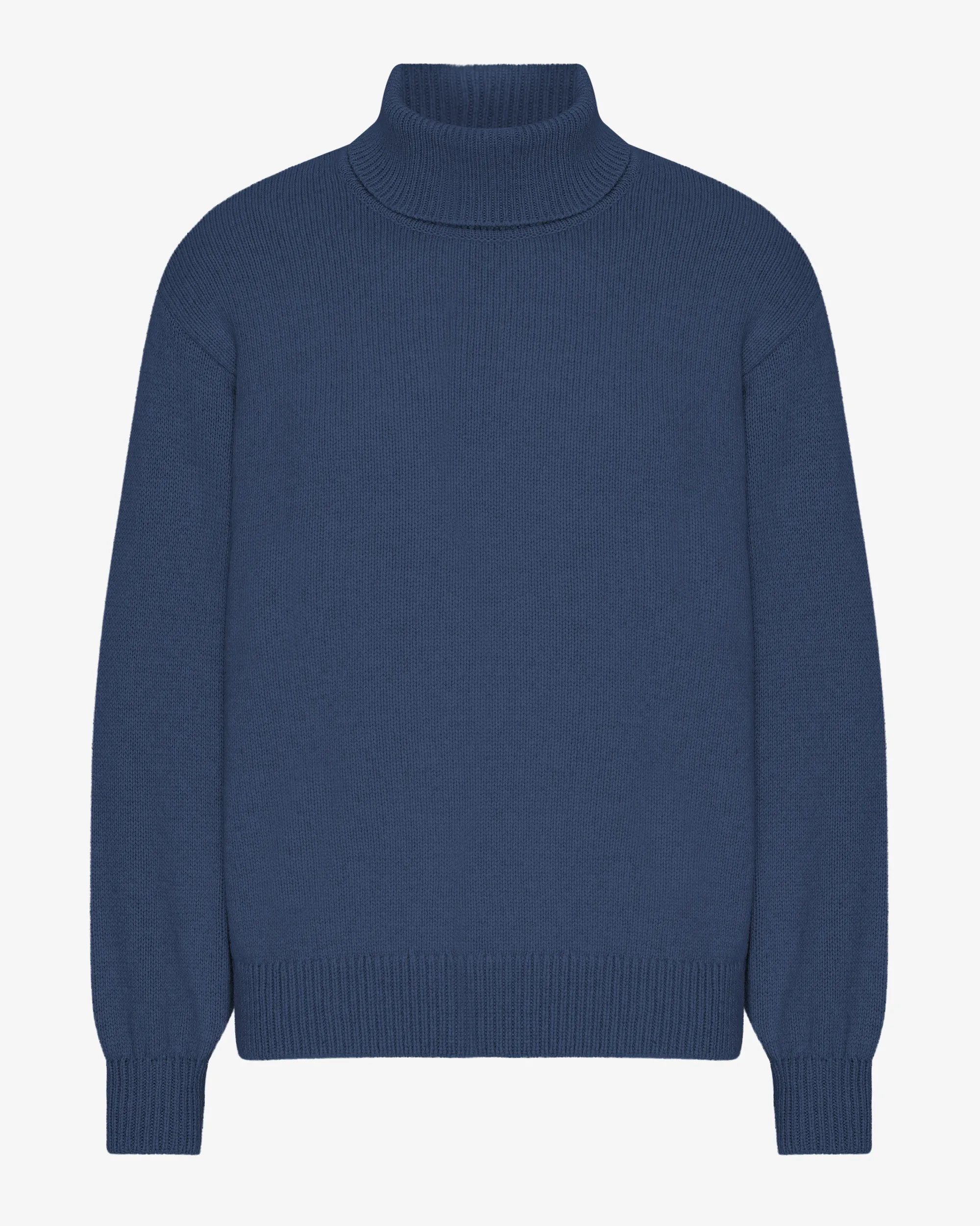 Merino Wool Turtleneck - Petrol Blue