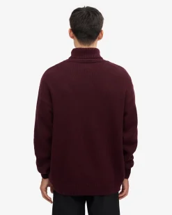 Merino Wool Turtleneck - Scarlet Red