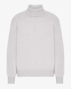 Merino Wool Turtleneck - Snow Melange
