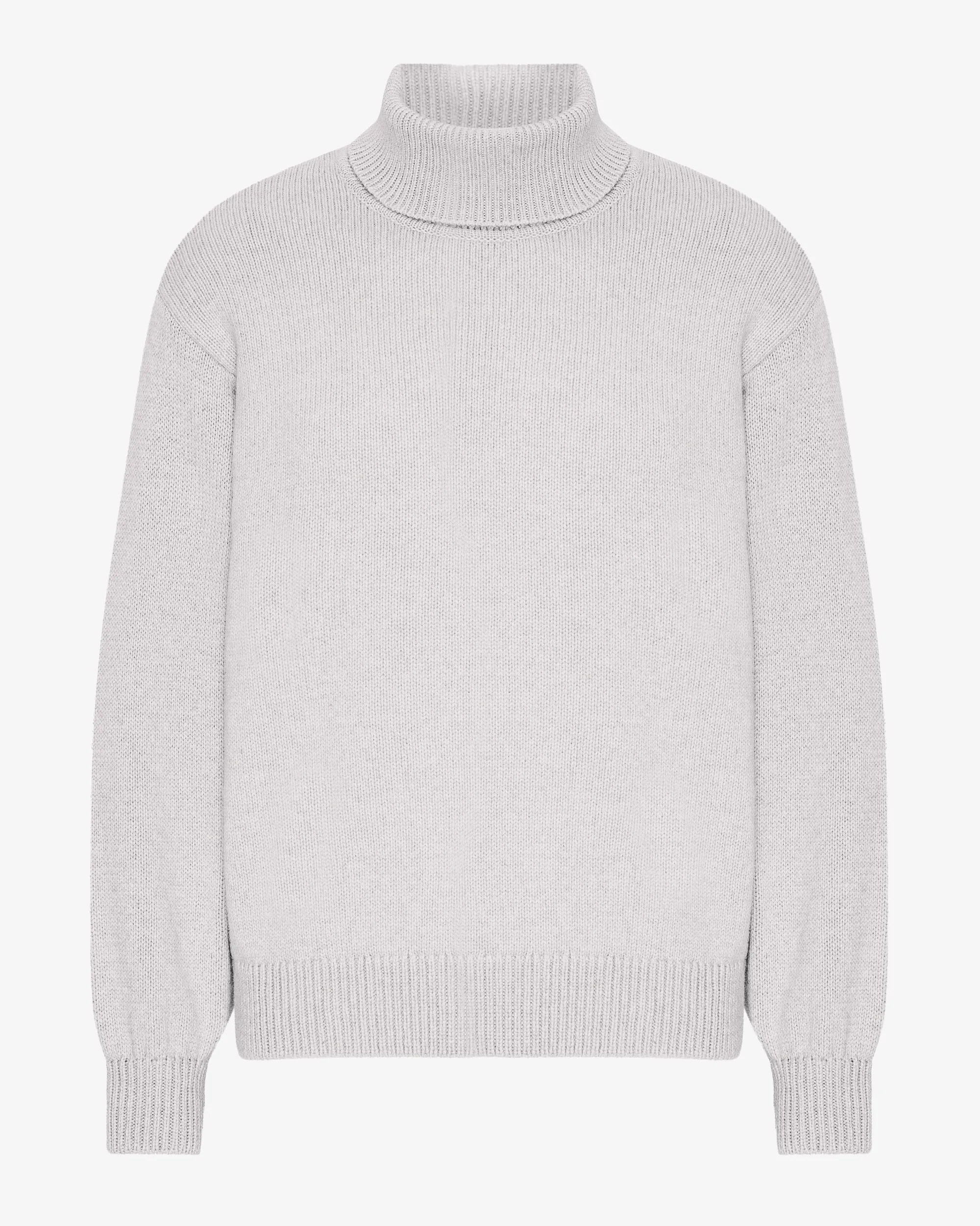 Merino Wool Turtleneck - Snow Melange