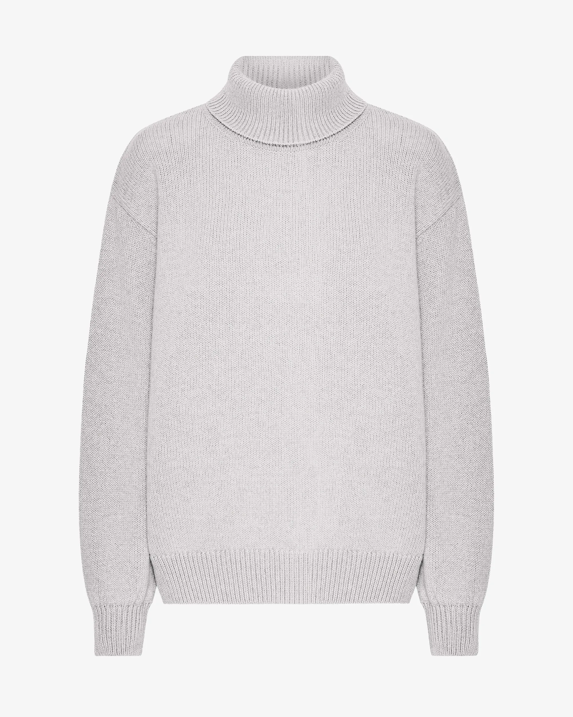 Merino Wool Turtleneck - Snow Melange