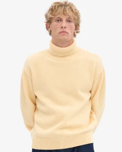Merino Wool Turtleneck - Soft Yellow
