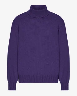 Merino Wool Turtleneck - Ultra Violet