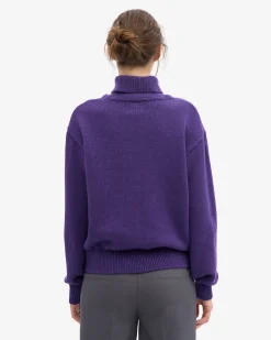 Merino Wool Turtleneck - Ultra Violet