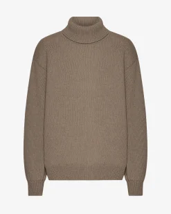 Merino Wool Turtleneck - Warm Taupe