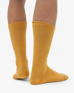 Organic Active Sock - Burned Yellow