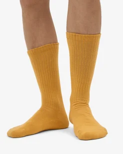 Organic Active Sock - Burned Yellow