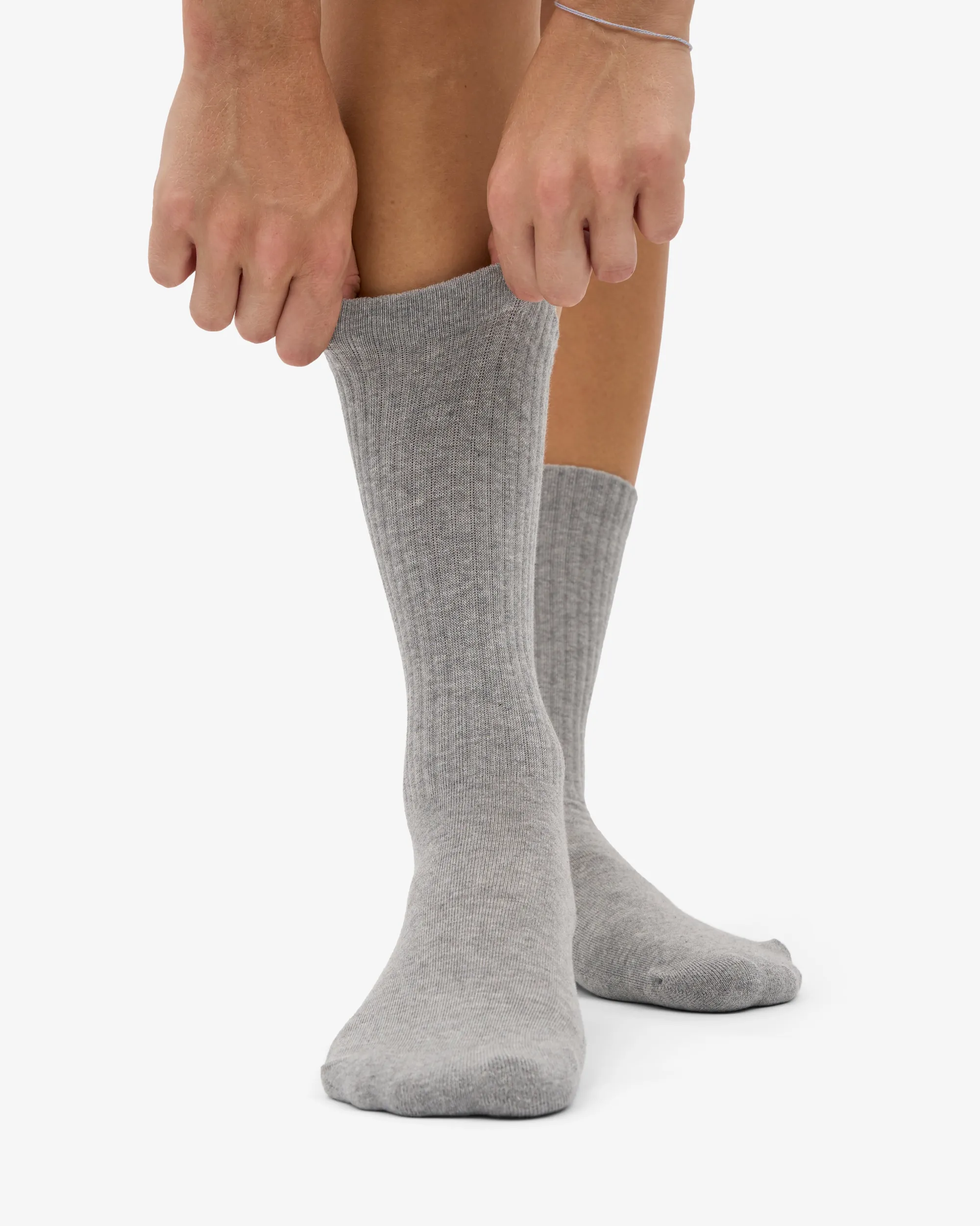 Organic Active Sock - Heather Grey (3-Pack)