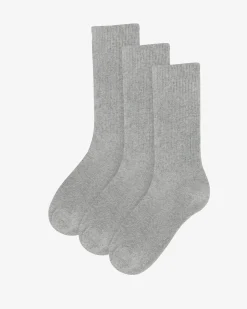 Organic Active Sock - Heather Grey (3-Pack)