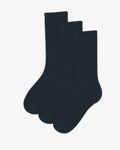 Organic Active Sock - Navy Blue (3-Pack)