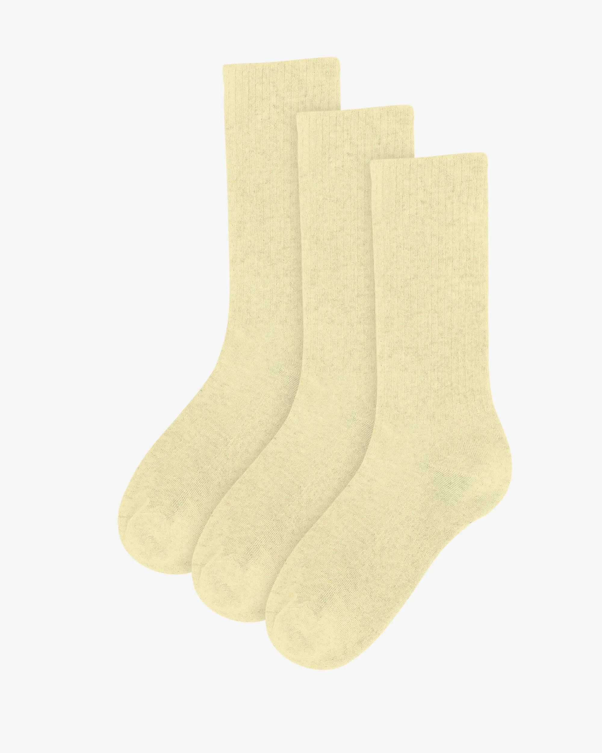 Organic Active Sock - Soft Yellow (3-Pack)