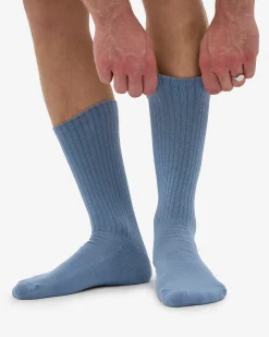 Organic Active Sock - Steel Blue (3-Pack)